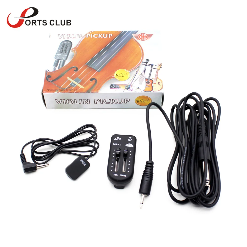 

KQ-2 Piezo Contact Guitar Violin Banjo Mandolin Ukulele Pickup Transducer with Audio Cable Sticker Volume Controller Tuner