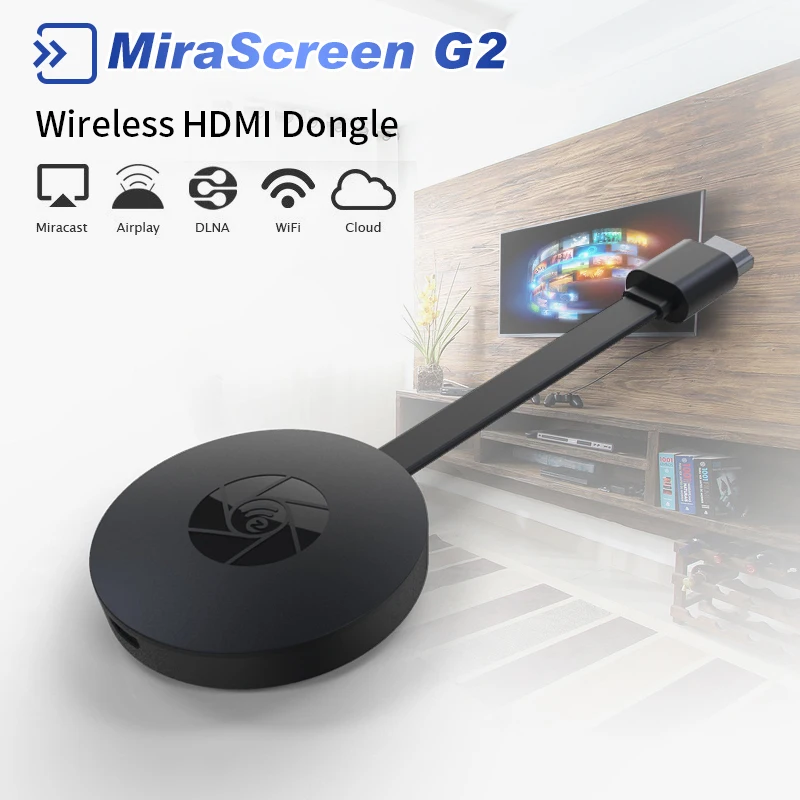 

MiraScreen G2 HD TV Stick 1080P HDMI Anycast Wireless WiFi Display Dongle Receiver Airplay Media Streamer Adapter Phone TV