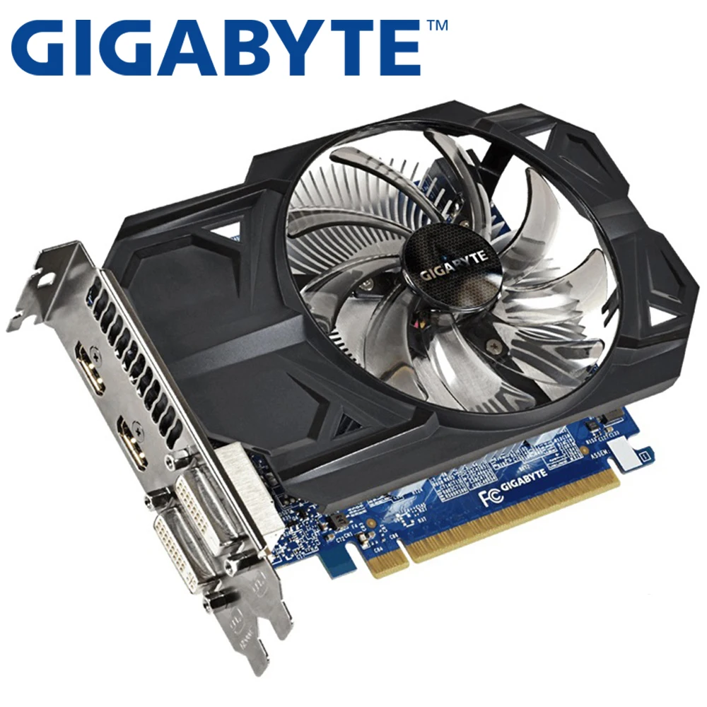 Видеокарта GIGABYTE GTX 750Ti 1 ГБ 128 бит GDDR5 видеокарты для nVIDIA Geforce 750 Ti оригинальные Hdmi Dvi