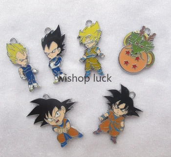 

NEW 20 pcs lovely Cartoon Japanese anime dragon ball Z Metal Charms Pendants Jewelry Making Party Gifts YX-105