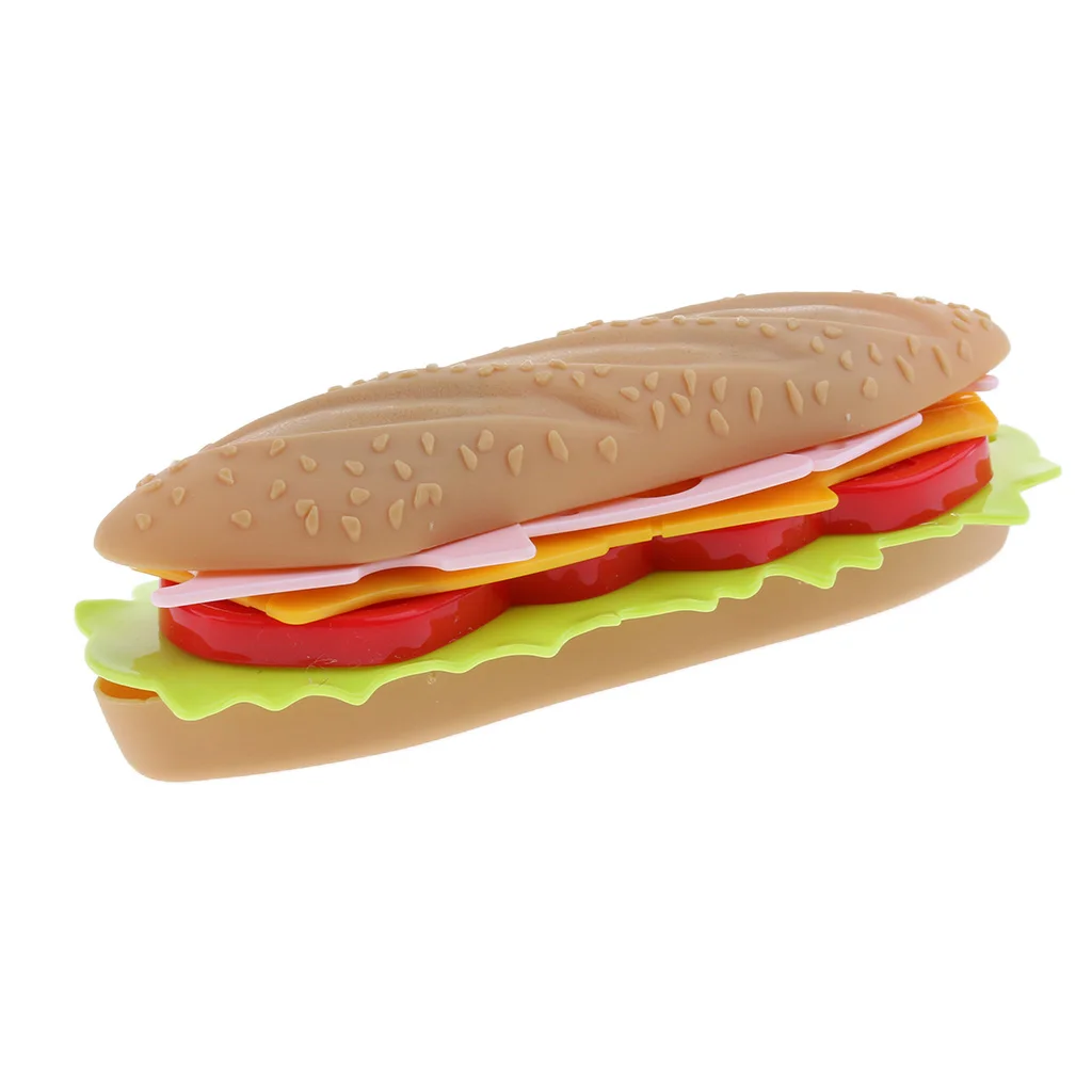 American Fast Food Set Meal Beef& Vegetables Burger Teppanyaki Snack Kitchen Cooking Toy Developmental Pretend Play Gift