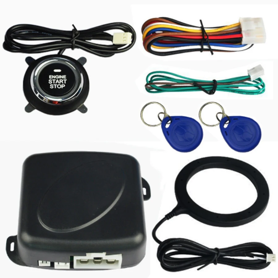 Universal 12V car one button start up system RFID key induction hidden