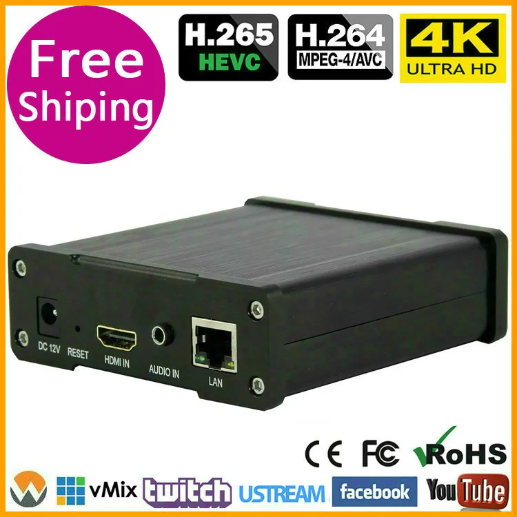 

HEVC UHD 4K HDMI Video Audio Encoder H.264 H.265 IPTV Encoder Live Streaming RTMP Encoder HDMI To RTSP HLS UDP HTTP Transmitter