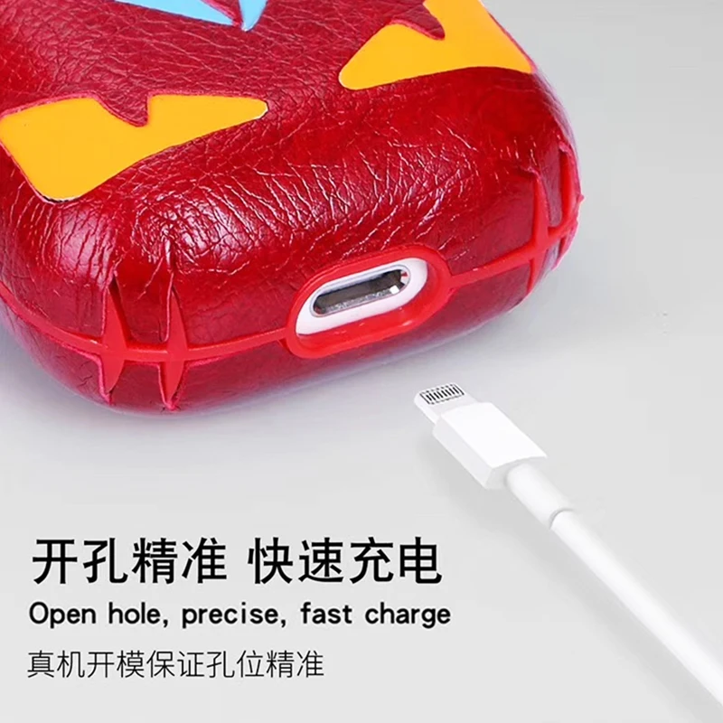 Роскошный бренд Devil Eyes кожаный чехол для Airpods I12 беспроводной Bluetooth гарнитура