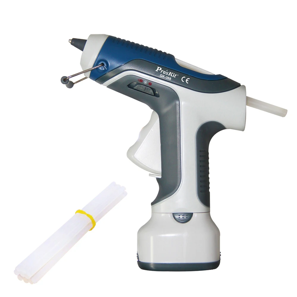 Pro'sKit GK 368 Portable Battery Cordless Hot Melt Glue Gun+10pcs Glue