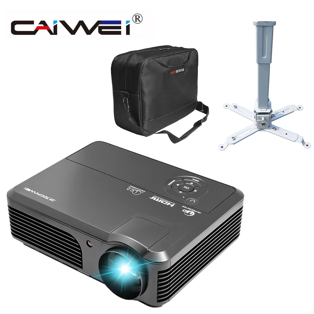 Ceiling Bracket+ Projector Bag + LED 1080P HD Home Theater Projector