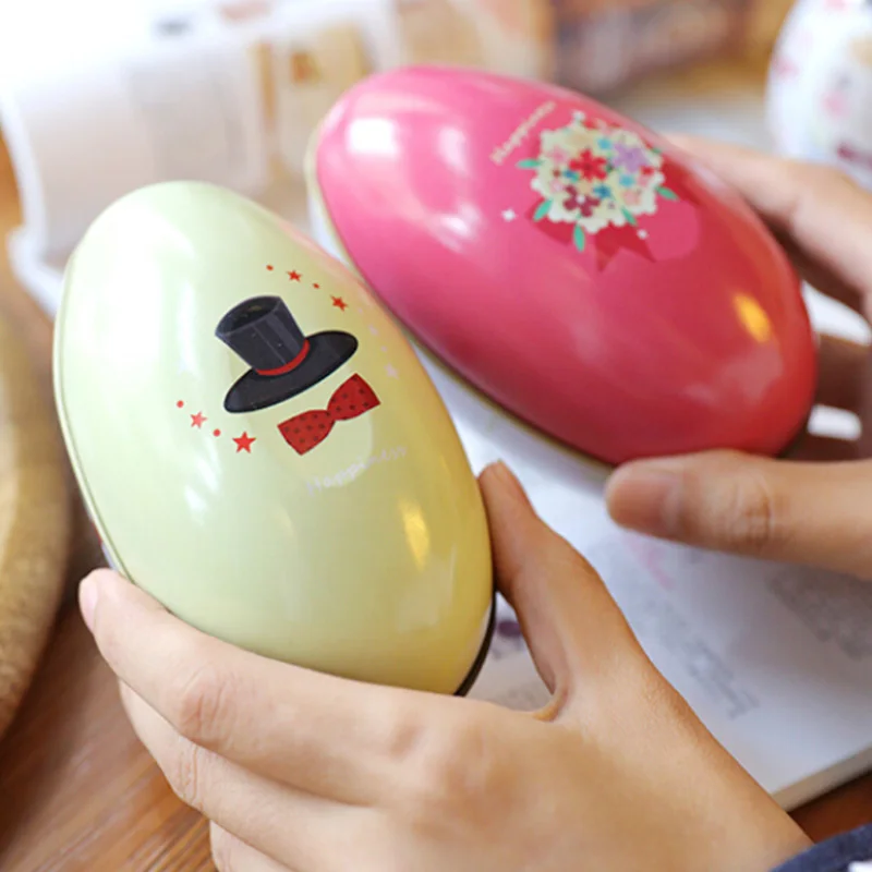 

Big Egg Shape Metal Box Wedding Decoration Suppllies Candy Packaging for Baby Birthday Party Easter Tea Storage Boxes Tin Box