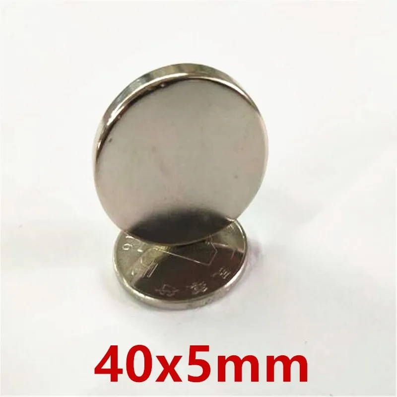 

LEDERE 5PCS 40mmx5mm Strong Round Magnets Dia 40x5 Neodymium Magnet Rare Earth Magnet 40*5 Magnet 40x5mm