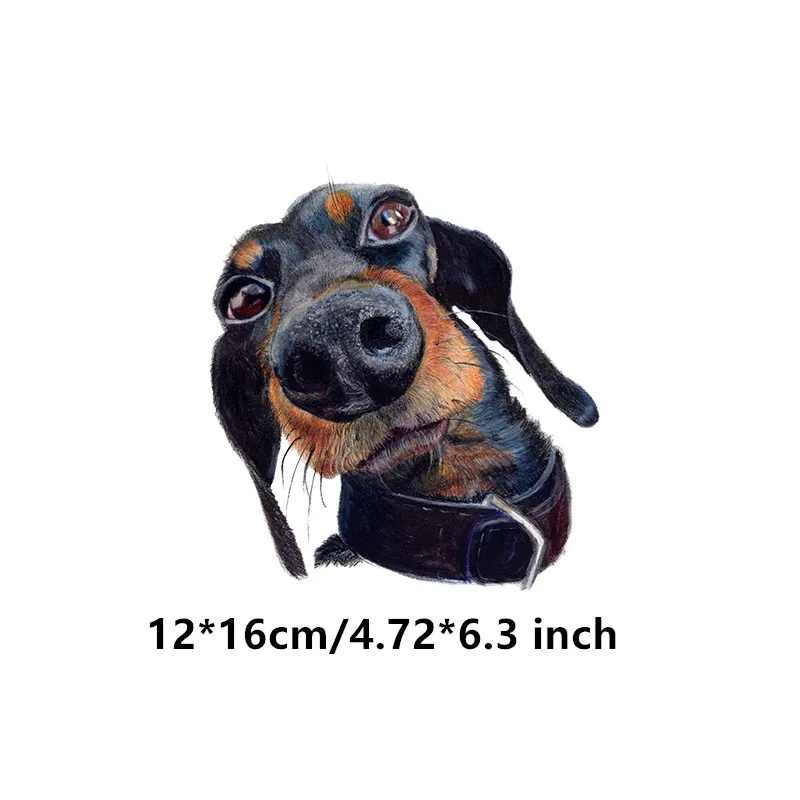 

Dog Portrait Ironing on Heat Transfer A-level Washable Vinyl Patches Stickers for Clothes DIY Appliques Wholesale Animal Patches