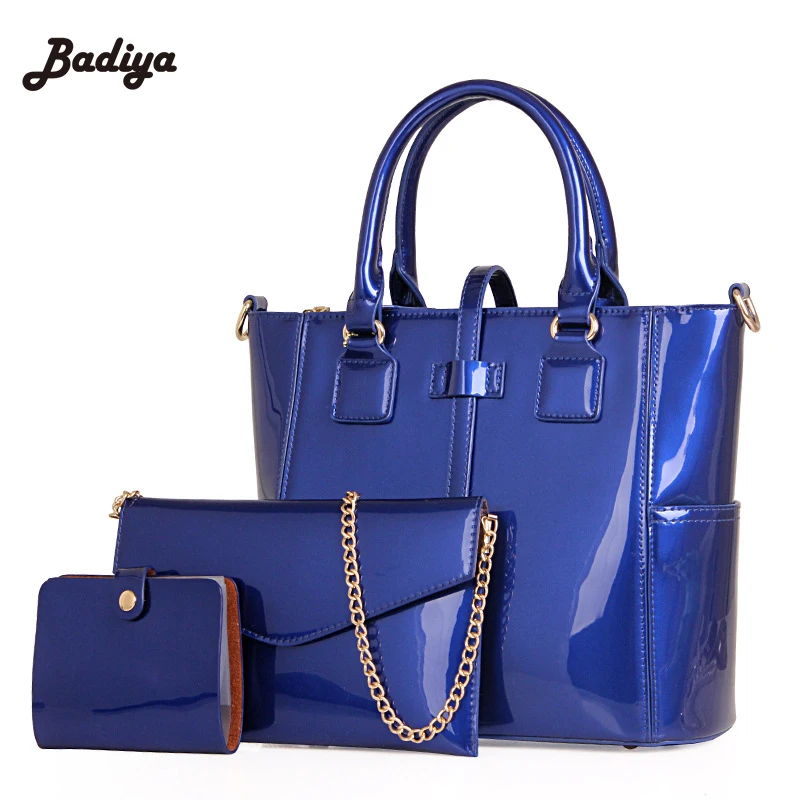 New Fashion Women Tote Bolsas Shoulder Bags Patent Leather Bag Lady s font b Handbag b
