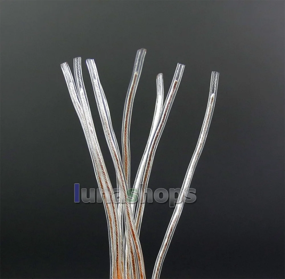 LN006246 1m 8 cores 10*0.1mm 99.99% Pure Silver Earphone DIY Custom Cable(Not Telf) Single Diameter OD:1.1mm