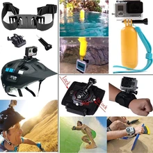 Action Camera Accessories Kits for Gopro 4/3/2/1 SJ4000 SJ5000 Accessory Bundles with Chest Harness Mount/Suction Cup Mount/Self