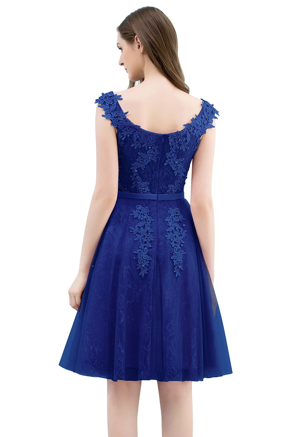 Homecoming платье Дешевые Розовый Royal Blue Line Короткие Аппликации коктейльное