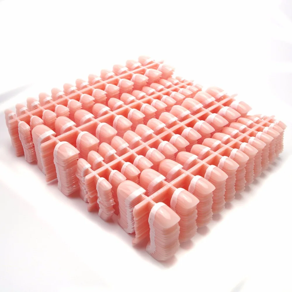 100sheets 2400pcs Classical French Fake Nails Wholesale Short Natural