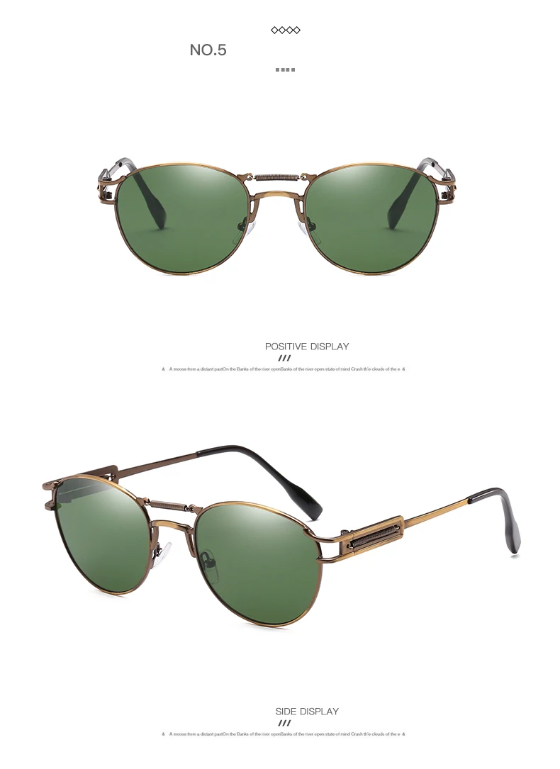 LEIDISEN мужские солнцезащитные очки в стиле стимпанк Для женщин, фирменный дизайн, зеркальные линзы, винтажные Ретро очки овальные солнцезащитные очки высокого качества с UV400