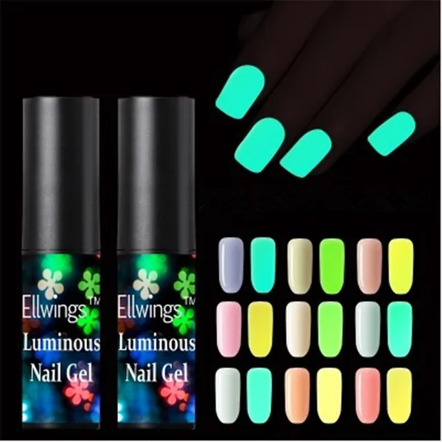 18 Colors Glow In Dark Gel Lacquer Fluorescent Neon Luminous UV Nail