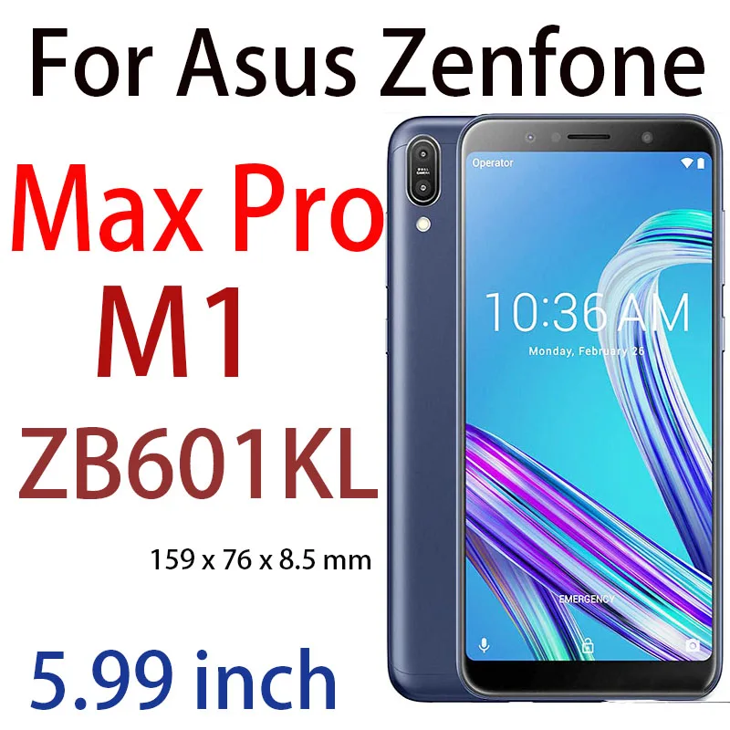 Полное закаленное стекло для Asus Zenfone max pro M2 ZB631KL ZB633KL M1 ZB601KL ZB555KL 5 ZC600KL ZE620KL Защитная пленка для экрана glas - Цвет: Max pro M1 ZB601KL