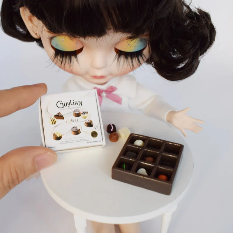 1 Набор 1/6 кукольный домик Миниатюрный Мини Guylian шоколадная модель для игры на кухне еда игрушка для Blyth Barbies дом кукла аксессуары