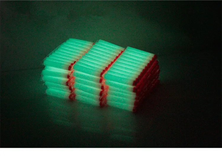 100 шт флуоресцентные игрушечные пистолеты светящиеся пули для серии Nerf бластеры