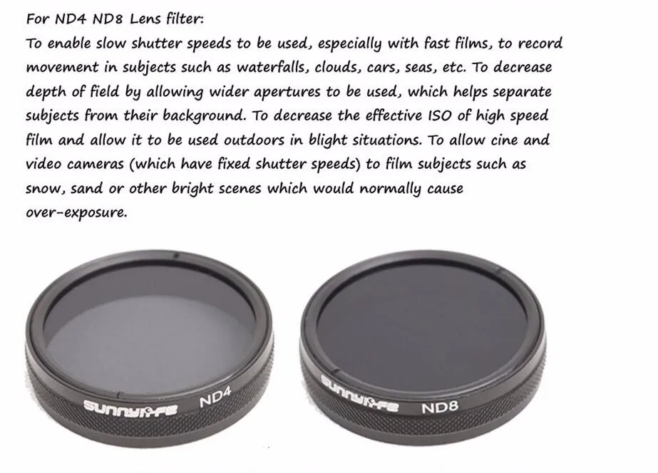 DJI Phantom 4 Phantom 3 Lens Filter ND4 ND8 CPL MCUV Filter Case Bag Professional Advanced Camera Accessory Mirror Polarizer