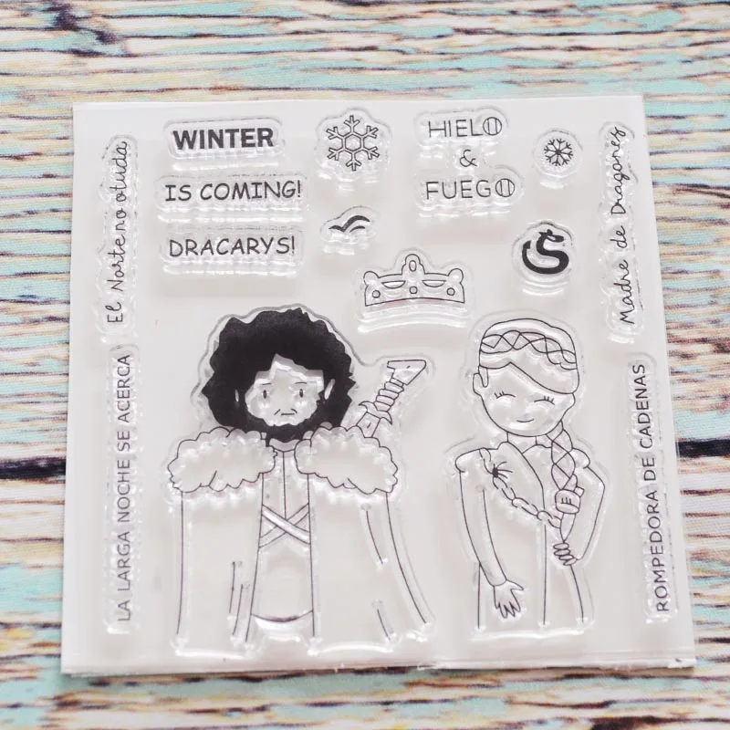 

Spanish Caballero y princesa Transparent clear stamp for DIY Scrapbooking/Card Making/Kids Christmas Fun Decoration Supplies