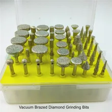 Cheap 50pcs/set mini brazed diamond burrs for stone, Diamond grinding head, engraving bits, single blister Cheap 50pcs/set mini brazed diamond burrs for stone, Diamond grinding head, engraving bits, single blister