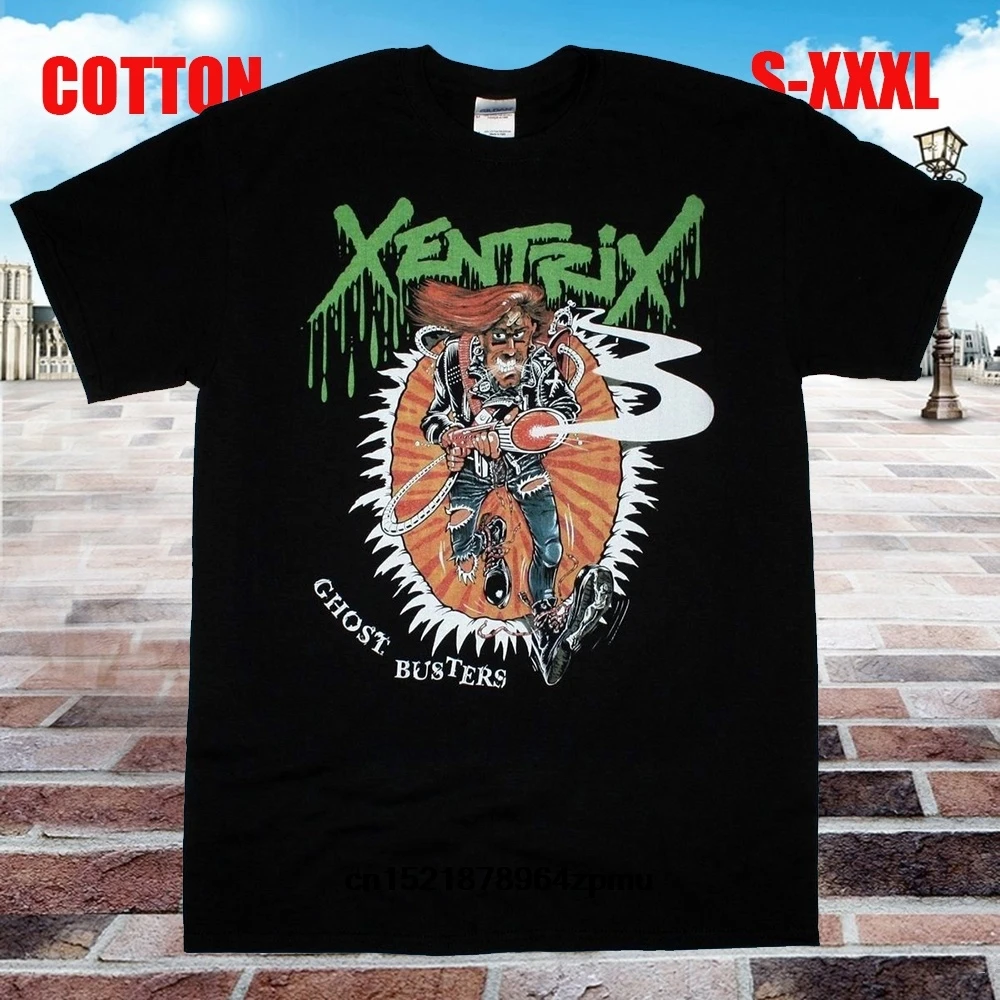 Мужская футболка Xentrix Охотники за привидениями Thrash Металлическая черная wo