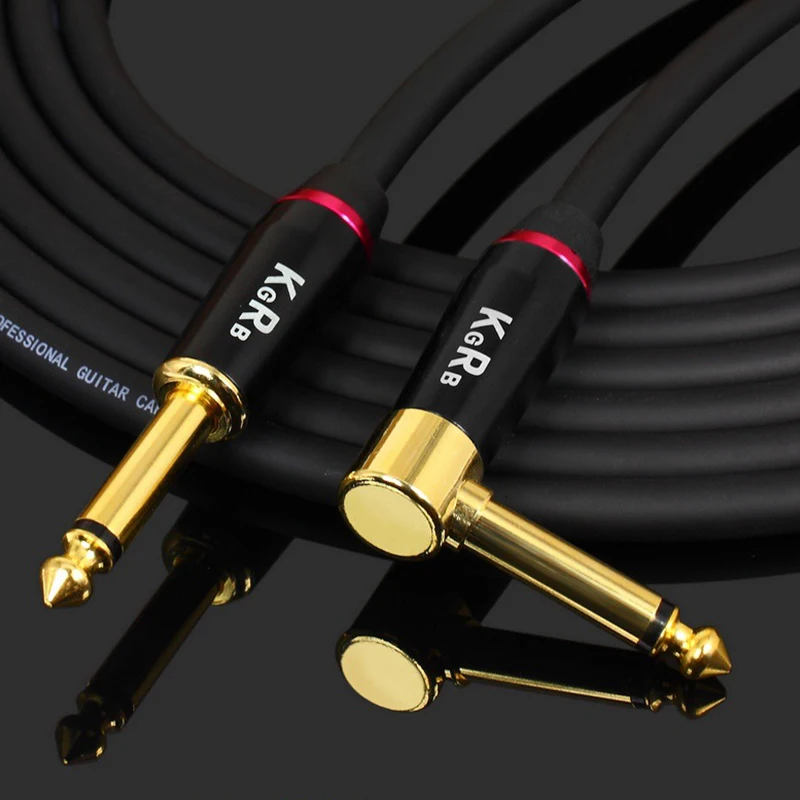 Ceny Kabel gitarowy przewód gitarowy gitara elektryczna skrzynka elektryczna bębny instrumenty muzyczne czarna gorączka fidelity redukcja szumów kabel Audio