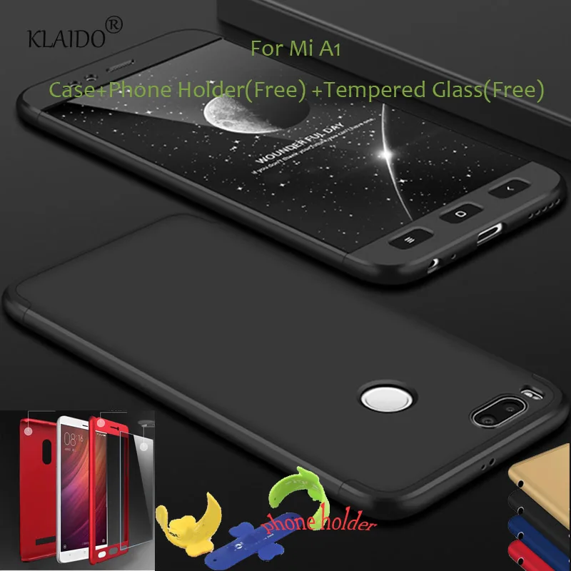 For Xiaomi mi A1 Case 360 Protection Hard Hybrid PC Cover Bag Phone