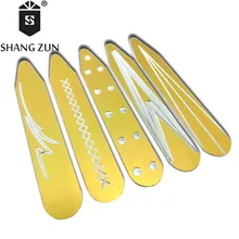 SHANH ZUN 10 PCS Manufacturers Sell New Aluminum Collar Stays Colorful Matt Effect Collar Stiffeners Golden