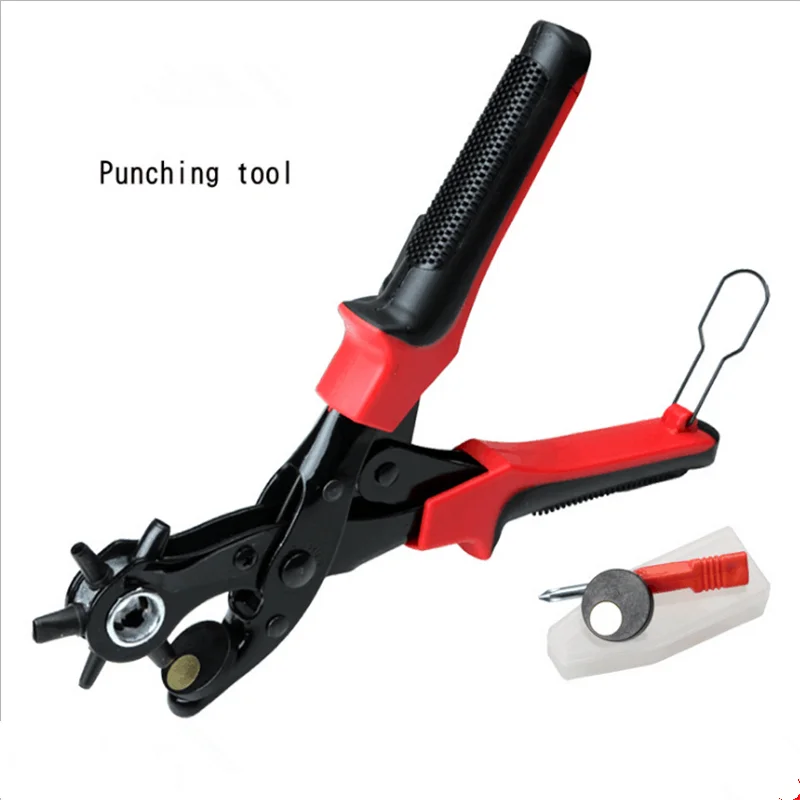 Revolving Heavy Duty Leather Canvas Belt Hole Punch HandPliers Belt