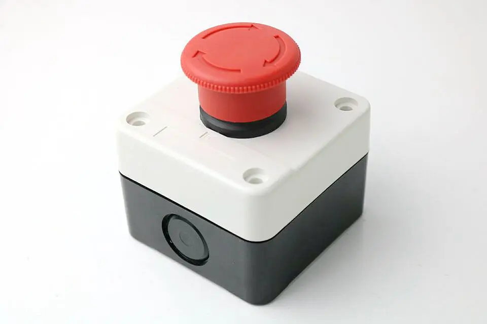 

22MM emergency stop push button switch NO+NC scram Waterproof control box
