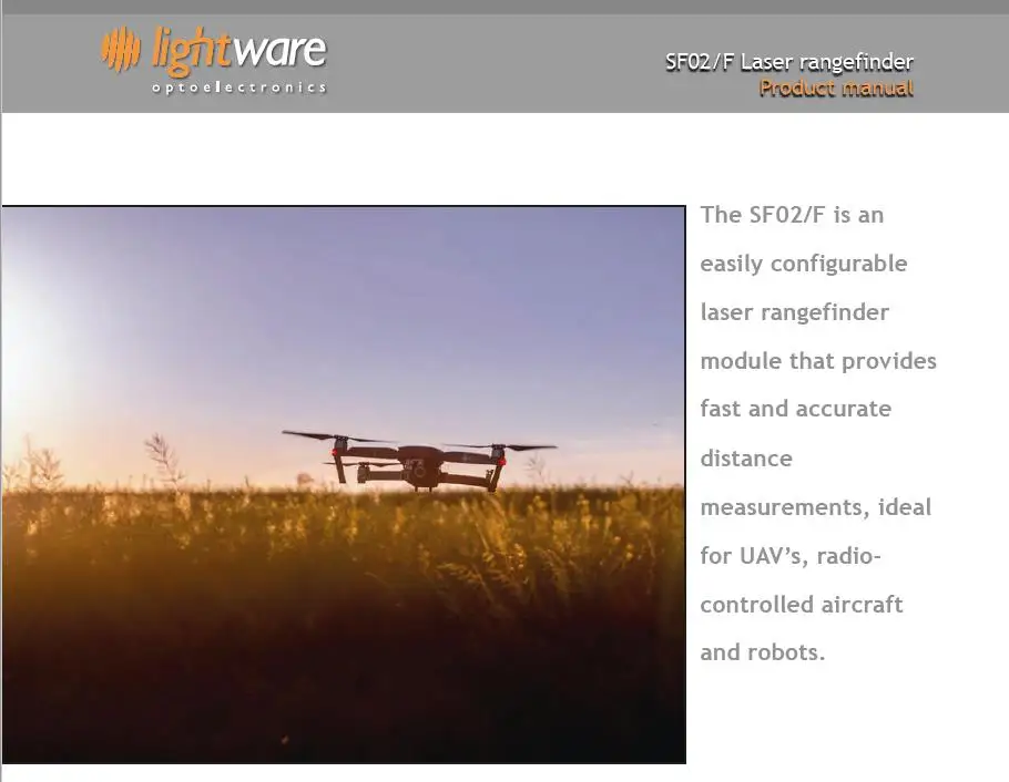 Lidar ranging drone SF02/F 40m Pixhawk