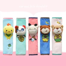 Children's Cute Cartoon Plush Car Seat Belt Shoulder Pads Comfortable Driving Seat Belt Protecting Cover Clip Auto Accessories 1 pair cute cartoon car sefety seat belt cover child seat belt shoulder pads protection plush padding auto accessories gift