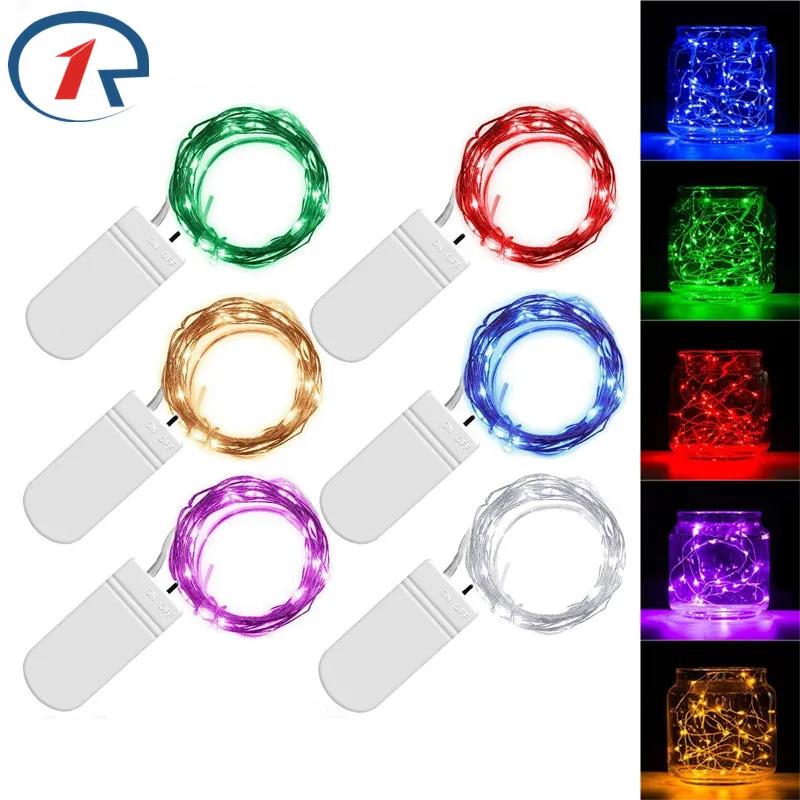

ZjRight 2M LED String Lights Fairy Garland Lamp Christmas lights Wedding holiday Party Decoration lights CR2032