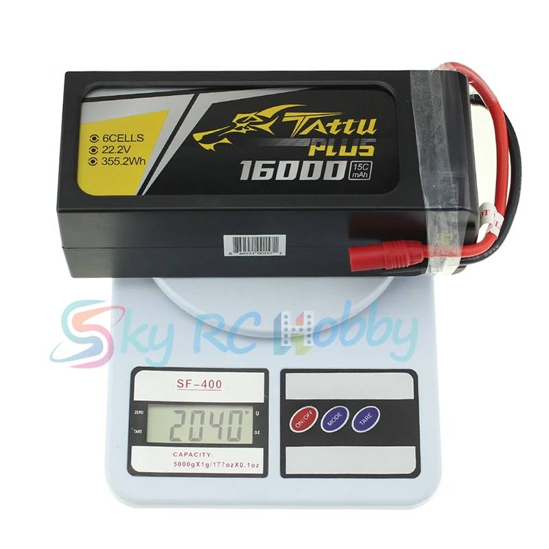 Литий полимерный аккумулятор Tattu 6S 16000mAh Lipo 22 2 V 15C UAV батарея для квадрокоптера FPV