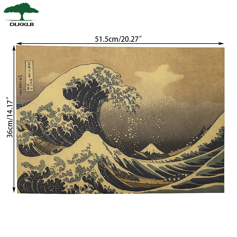 DLKKLB Epic Ukiyo e поплавок мир рисования ретро крафт бумага украшение кино плакаты