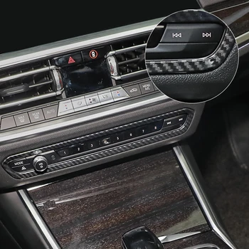 

For BMW 3 Seires G20 2019 2020 Carbon Style Interior CD Player Vol Mode Adjustable Switch Buttons Frame Cover Trim Car styling