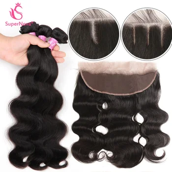 

Malaysian Body Wave Bundles With Frontal 24 26 28 30 inches Supernova Remy Hair Weaves 3 Bundles With Frontal Closure Human Hair