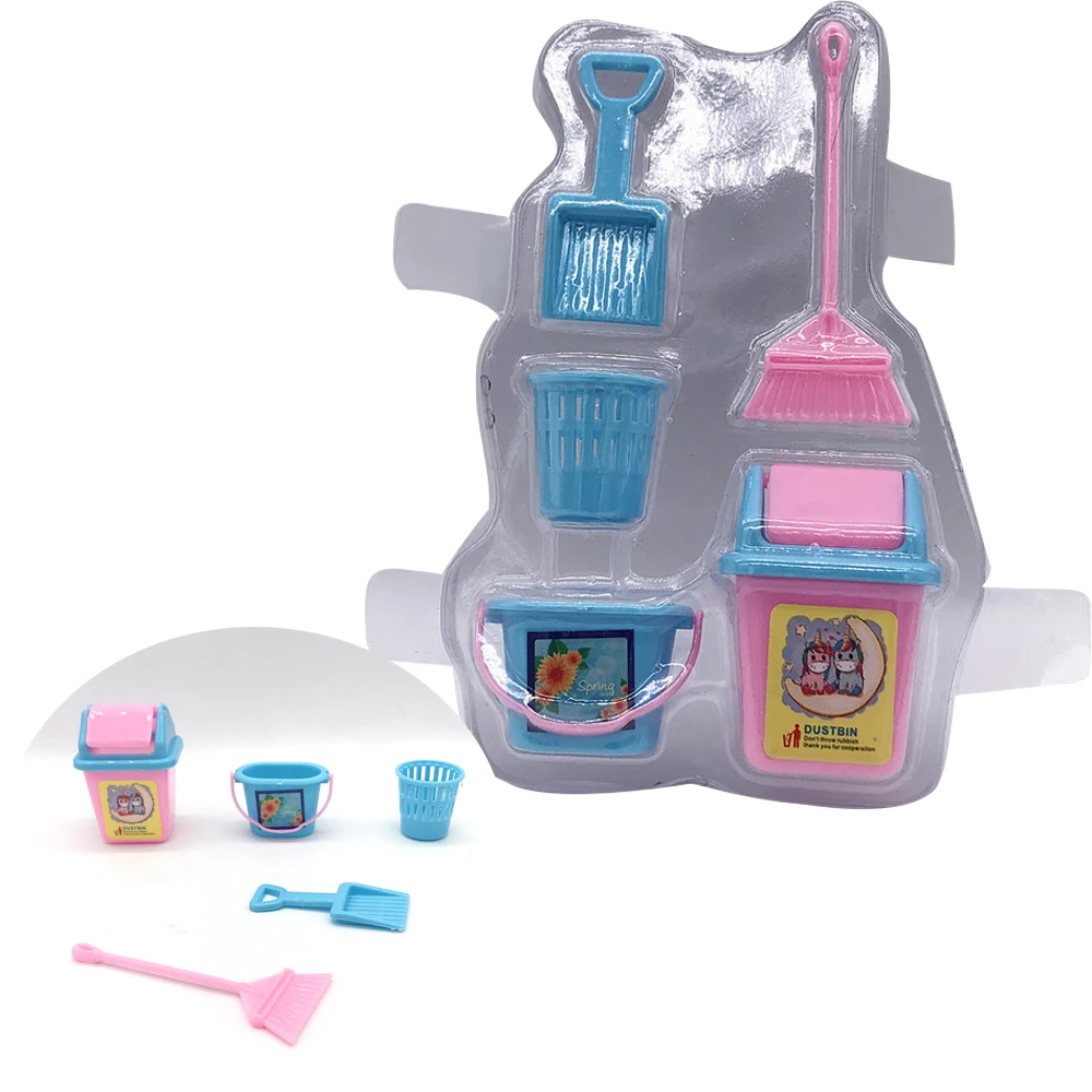 

2019The latest fashion barbies princess doll cleaning home cleaning set doll accessories children simulation mini furniture toys