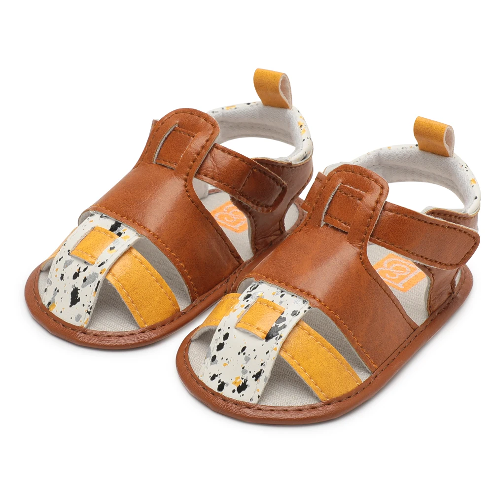 2018 Toddler Baby boy shoes Summer shoes Soft PU Sandal Magic Tape Sole