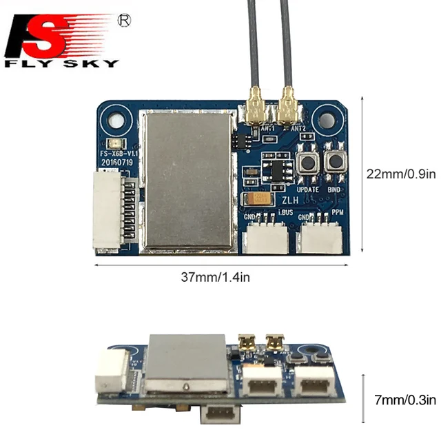 US $11 99 20% OFF|Flysky FS X6B 2 4G PPM i BUS PWM 6CH Receiver For Rc Quadcopter FS I6X FS i6S FS i6 FS i10 Transmitter Controller-in Parts &