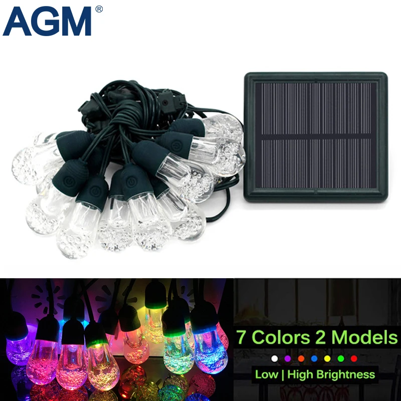 

AGM 5M 12Bulbs LED Solar String Light Droop 0.3-0.5M Christmas Fairy Lights Holiday Decoration Lamp Outdoor Garden Pathway #35