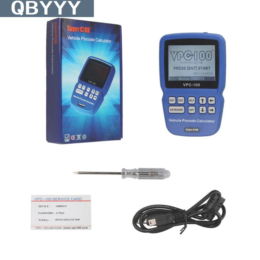 QBYYY автомобильный Слесарь, мужской инструмент, Superobd, VPC-100, автомобильный пинкод, калькулятор VPC100, автомобильный пароль, калькулятор с 500 жетонами