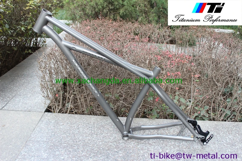 

Titanium fat/cruiser bike frame with 44 bigger head tube, XACD titanium MTB bike frame with sliding dropouts, Custom Ti frame