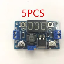 5 шт. LM2596 BUCK 3A Adjustable Регулируемый понижающий модуль питания напряжения+ Вольтметр с синей led-подсветкой