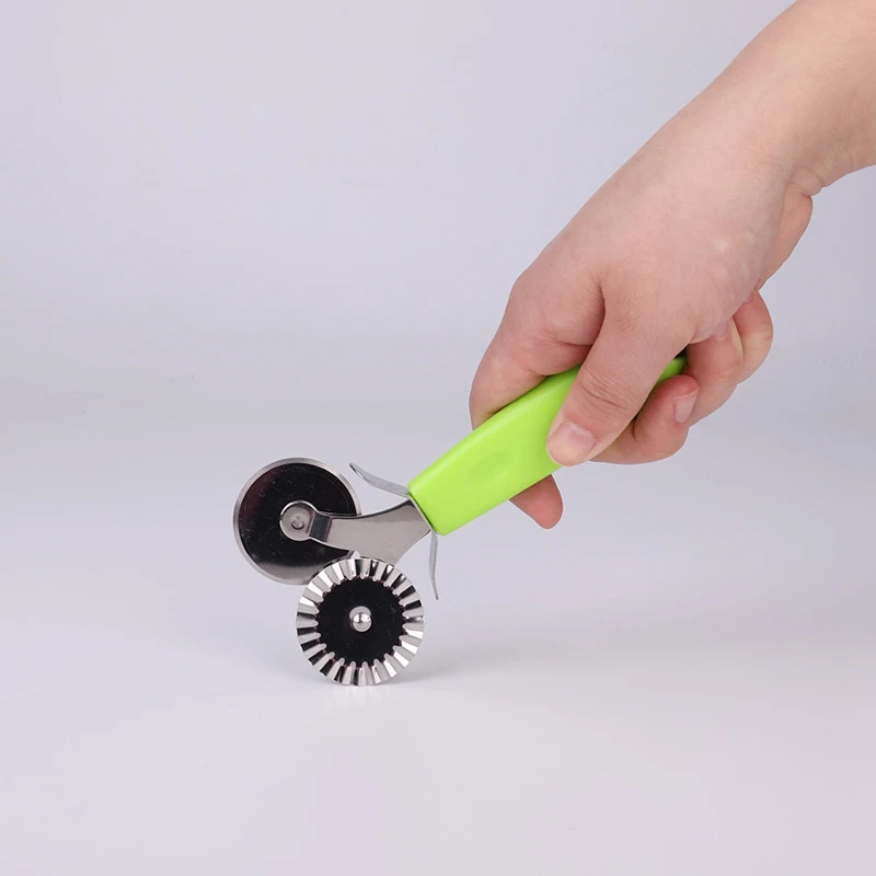 Double Roller Pizza Knife Cutter Pastry Pasta Dough Wheel Rolling Slicer Pastry Cutting Tools Double Roller Pizza Knife Cutter Pastry Pasta Dough Wheel Rolling Slicer Pastry Cutting Tools