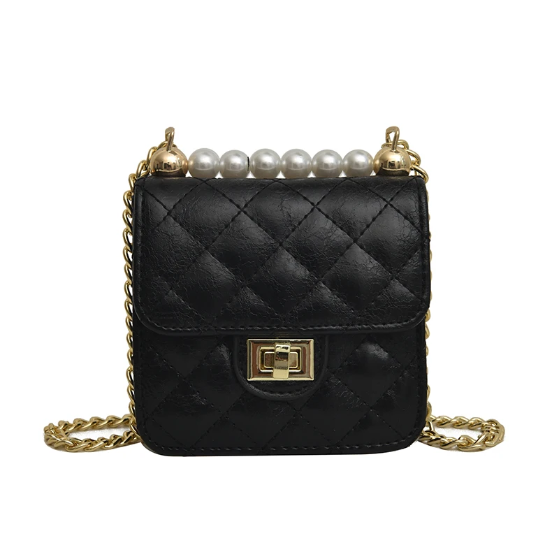 

Small Women Bag Messenger Shoulder Sling Purse Lady Chains Handbag Simple Lattice Mini Women Crossbody bags small square package