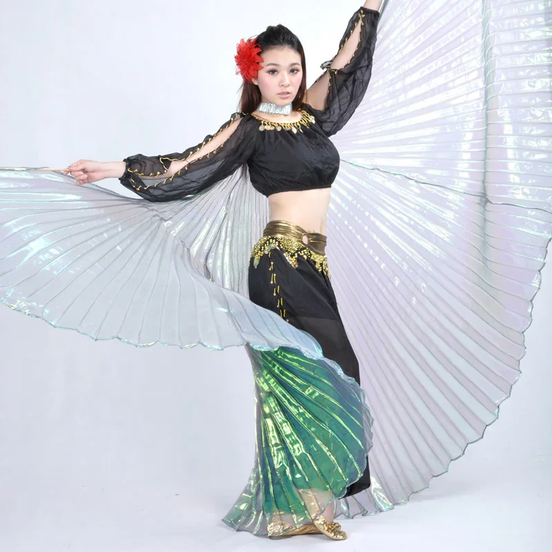 9 Colors Egypt Belly Dance Stage Performance Props Dance Accessories Egyptian Wings  Belly Dance Isis Wings 360 Degree (2)