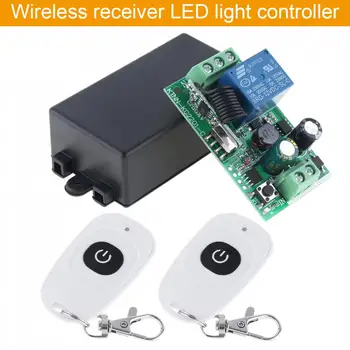 

AC220V RF Wireless Mini Switch Relay Receiver Remote Controller for Light Switch and Electrical Equipment Two Remote Control